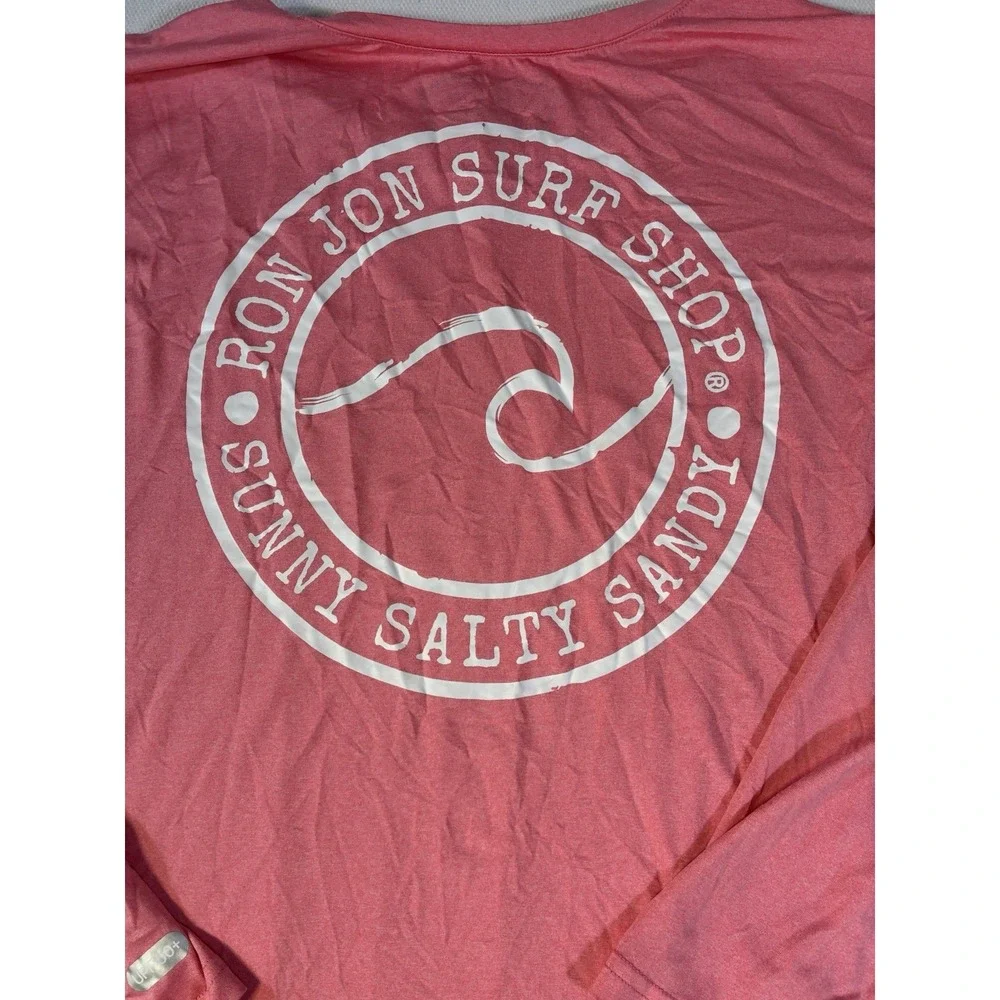 Ron Jon Surf Shop Performance Long Sleeve Shirt Mens XL Pink UPF 50‎ Rash Guard